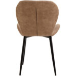 Söögitool Metallist Jalad ja Polsterdatud Sametist Istmeosa Helepruun | Adexa WW5064 - Image 2