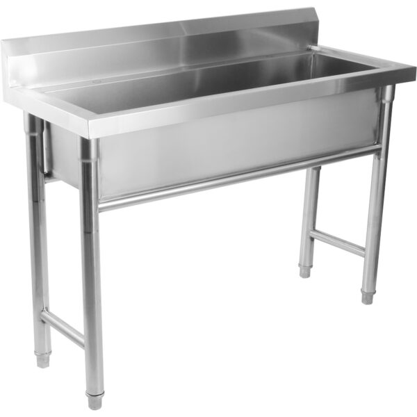 Kaubanduslik potipesu valamust roostevabast terasest 1 kauss Splashback 1200x450x800mm Ümarad jalad | Adexa YDPS12038