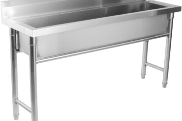 Potipesu Valamu Roostevaba teras 1 kauss Tagaseinaga 1500x450x800mm Ümara kujuga jalad | Adexa YDPS15038