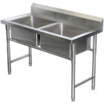 Valamu Roostevaba Teras 1080X600X900Mm 2 Kaussi Pritsmekaitsega | Adexa Ydrst245A