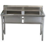 Valamu Roostevaba Teras 1080X600X900Mm 2 Kaussi Pritsmekaitsega | Adexa Ydrst245A - Image 6