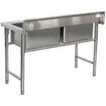 Valamu Roostevaba Teras 1080X600X900Mm 2 Kaussi Pritsmekaitsega | Adexa Ydrst245A - Image 5