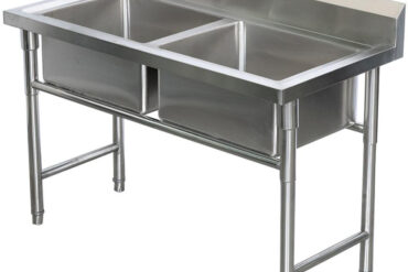 Valamu Roostevaba Teras 1080X600X900Mm 2 Kaussi Pritsmekaitsega | Adexa Ydrst245A