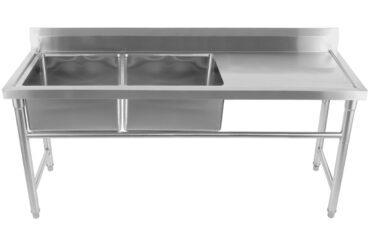 valamu roostevabast terasest 1570x600x900mm 2 kaussi vasakul pritsmekaitse | Adexa YDRST60160X2L