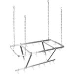 Lakke paigaldatav potiriiul 12 konksuga roostevaba teras 1000x508mm | | Adexa CMR10050