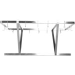 Lakke paigaldatav potiriiul 12 konksuga roostevaba teras 1000x508mm | | Adexa CMR10050 - Image 6