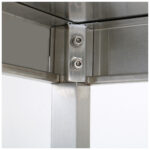 Professionaalne töölaud Roostevaba teras Alumine riiul Tagasein 1600x800x900mm | Adexa DWT80160B - Image 2