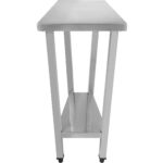 Professionaalne Töölaud Roostevaba teras Alumine riiul 600x800x900mm | Adexa DWT80060