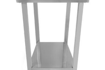 Premium kaubanduslik töölaud roostevabast terasest alumise riiuliga 600x600x900mm | Adexa DWT6060WO