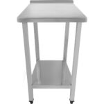 Professionaalne töölaud Roostevaba teras Alariiul Tagasein 800x800x900mm | Adexa DWT80080B