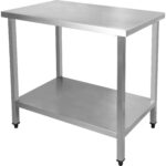 Professionaalne töölaud Roostevabast terasest alariiul 1500x800x900mm | Adexa DWT80150 - Image 2