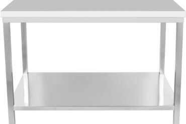 Professionaalne töölaud Roostevaba teras Alumine riiul Tagaserv 1500x800x900mm | Adexa DWT80150B