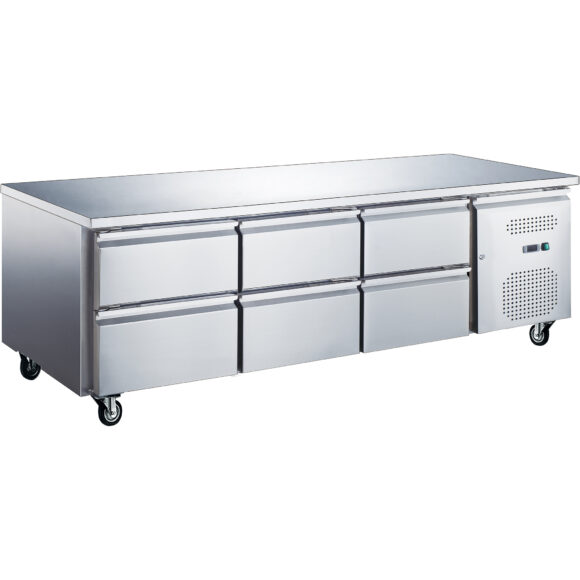 Professionaalne madal jahutuskapp / Koka alus 6 sahtliga 1795x700x650mm | Adexa UGN3160