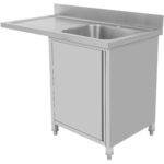 Valamu äravoolualuse ja kapiuksega 1200x600x910mm Üksik kauss paremal 400x400x250mm | Adexa DSB12602DR