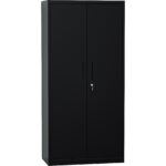 Professionaalne metallist hoiukapp 2 kiikust 900x400x1800mm Lukk 4 reguleeritavat riiulit Must | Adexa SEFC1B - Image 2