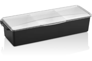 Garneeringutops / Maitseainete dosaator kaanega, 3 sektsiooni | Adexa CHA004