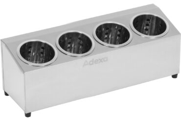 Kaubanduslik nugade-kahvlite korvihoidja 4-auku roostevaba teras | Adexa KFA04B