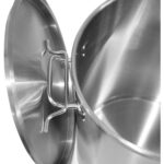 Professionaalne prügikast roostevabast terasest kaanega 95 liitrit | Adexa SDB95 - Image 4