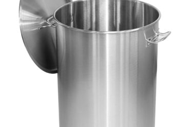 Professionaalne prügikast roostevabast terasest kaanega 95 liitrit | Adexa SDB95