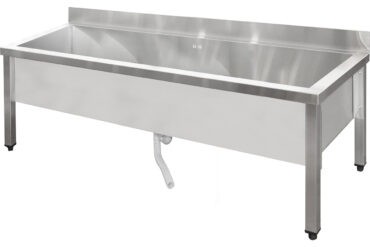 Madal potipesuvalamu Roostevaba teras 1 kauss Tagaplekk 1500x600x660mm Ruudukujulised jalad | Adexa SMSJY15060