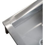 Madala Kaubanduslik Poti Pesuvalamu Roostevaba teras 1-kausiga Tagapaneel 600x600x660mm Ruudukujulised jalad | Adexa SMSJY6060 - Image 4