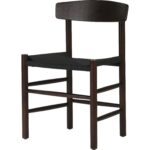 Pöögipuidust tool Tume pähklipuu värvi musta punutud köiega iste | | Adexa GS60575DWB