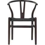 Tume pähklivärvi pöögipuidust tool musta punutud nöörist istmega | | Adexa GSW0029DWB - Image 4