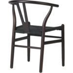 Tume pähklivärvi pöögipuidust tool musta punutud nöörist istmega | | Adexa GSW0029DWB - Image 3