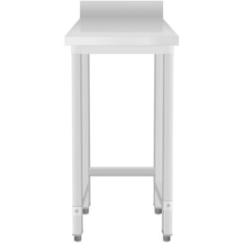 Kommertslik töölaud Roostevaba teras Pole alumist riiulit Ülemine serv 300x700x965mm | Adexa DW3070