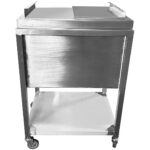 Kommertsiaalne jääkast rataste ja kaanega roostevabast terasest 700x500x850mm | Adexa MIB504035 - Image 4