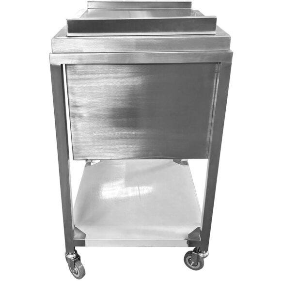 Kommertsiaalne jääkast rataste ja kaanega roostevabast terasest 700x500x850mm | Adexa MIB504035 - Image 2