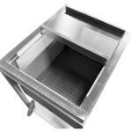 Kommertsiaalne jääkast rataste ja kaanega roostevabast terasest 700x500x850mm | Adexa MIB504035 - Image 3