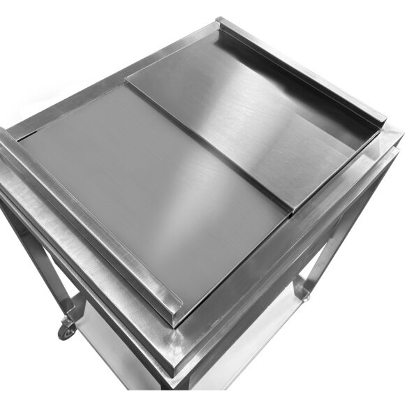 Kommertsiaalne jääkast rataste ja kaanega roostevabast terasest 700x500x850mm | Adexa MIB504035 - Image 7