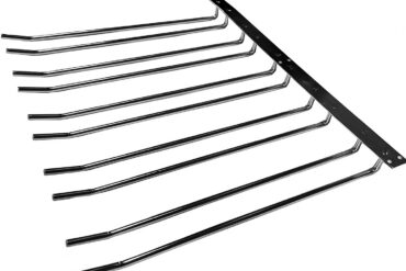 Veiniklaaside hoidja must, lakke kinnitatav, pikkus 300mm, mahutab 15 veiniklaasi | Adexa WGB58500300B