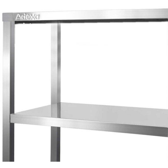 Äriköögi etteandelaud 2 tasandit, roostevaba teras 800x335x700mm | Adexa WHES803470 - Image 4