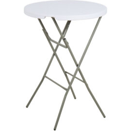 Ümmargune valge kokkuklapitav laud Ø600x1100mm | Adexa WHZR60