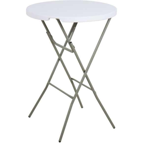 Ümmargune valge kokkuklapitav laud Ø600x1100mm | Adexa WHZR60