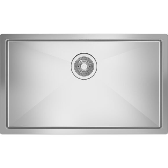 Premium ühekohaline valamu 750x450x220mm pealt paigaldatav roostevaba teras | Adexa SB754522 - Image 4