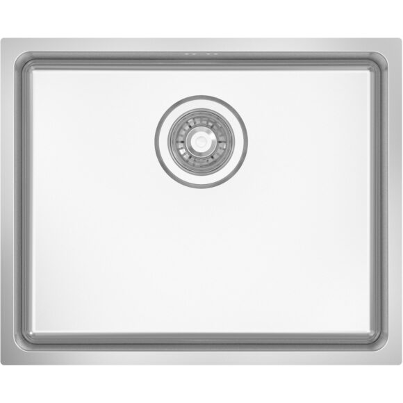 Premium ühekordne valamukauss 540x440x200mm pealt paigaldatav roostevaba teras | Adexa SB205040 - Image 3