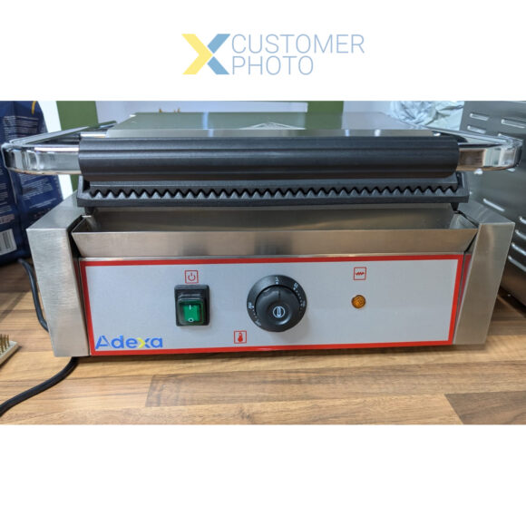 Raskekohustusega XL Panini kontaktgrill, Ribbed 2,2 kW | Adexa HEG811E - Image 5