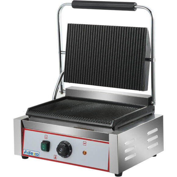 Raskekohustusega XL Panini kontaktgrill, Ribbed 2,2 kW | Adexa HEG811E