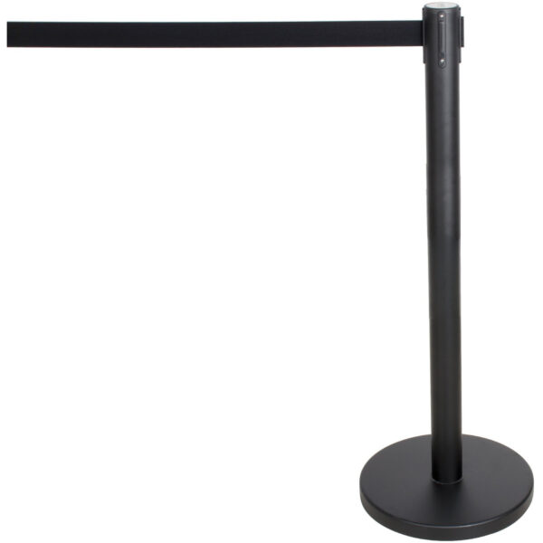 Must tõkkepost musta 5m tagasitõmmatava rihmaga | Adexa SBP501BK