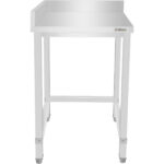 Kaubanduslik roostevabast terasest töölaua parempoolne nurk, 700x700x965mm | Adexa DWL7070R - Image 3