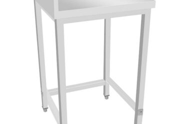 Kaubanduslik roostevaba terasest vasakpoolne töölaud 600x600x965mm | Adexa DWL6060L