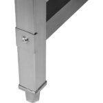 Kaubanduslik roostevabast terasest töölaua parempoolne nurk, 700x700x965mm | Adexa DWL7070R - Image 6