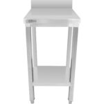 Kaubanduslik töölauapakkumine roostevaba teras Alumise riiuliga Tagasipööratud serv 300x700x900mm | Adexa DWT3070