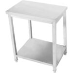 Kaubanduslik töölaud roostevabast terasest alumise riiuliga 300x700x900mm | Adexa DWT3070WO - Image 2