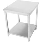 Kommertstöölaua Roostevaba teras Alumise riiuliga 450x700x900mm | Adexa DWT4570WO - Image 2