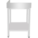 Kaubanduslik roostevabast terasest külglaud 700x700x900mm | Adexa DWTL7070LR - Image 2