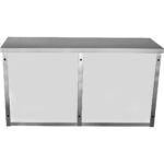 Seinakapik kapp klaasist lükandustega roostevaba teras 1400x400x800mm | Adexa SWCGDHH140402 - Image 4